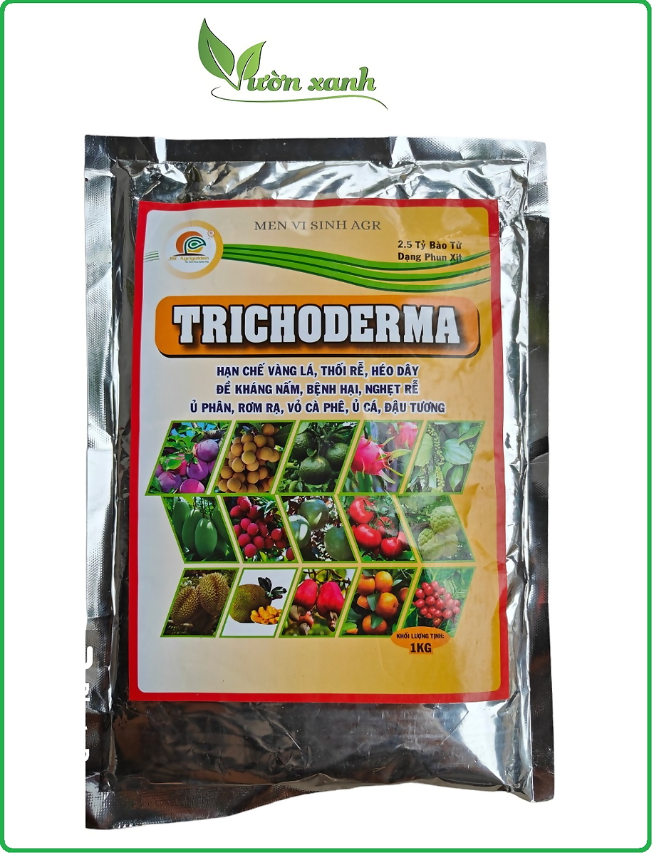 1kg- Chế phẩm ủ rác hữu cơ Trichoderma với 2.5 tỷ bào tử nấm làm tăng nhanh quá trình phân hủy và chất lượng ủ phân